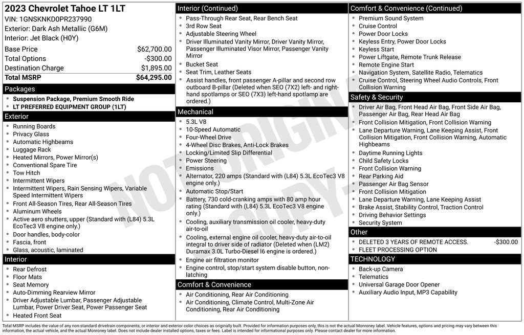 Used 2023 Chevrolet Tahoe LT AWD/4WD image 36