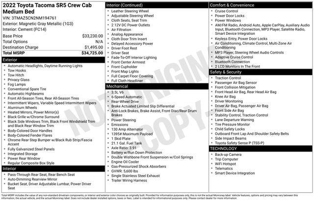 Used 2022 Toyota Tacoma SR5 image 7