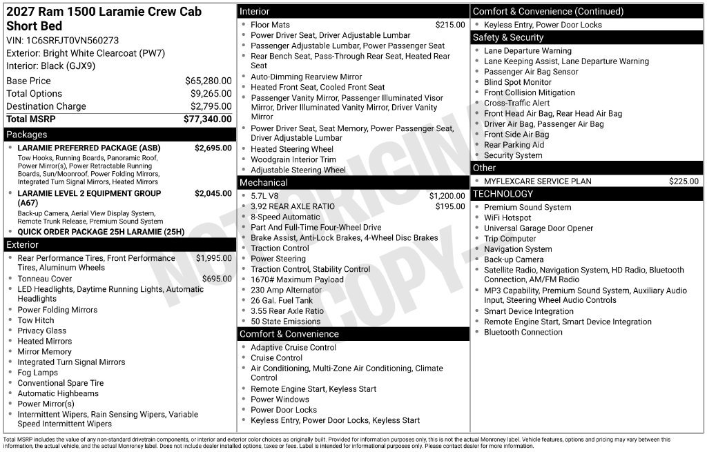 New 2027 RAM 1500 Laramie w/ Laramie Preferred Package AWD/4WD image 4