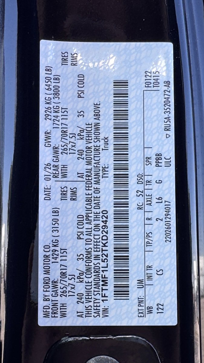 New 2026 Ford F150 XL w/ Equipment Group 103A High image 7