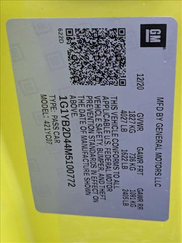 Used 2021 Chevrolet Corvette Stingray Preferred Cpe w/ 2LT image 24