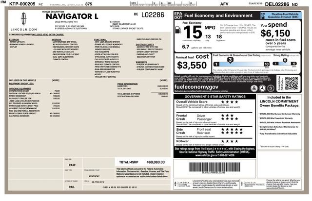 Used 2013 Lincoln Navigator L 4WD w/ HD Trailer Tow Pkg image 12