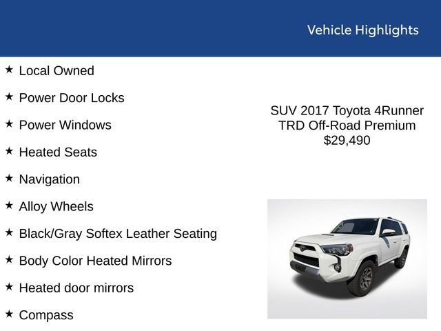 Used 2017 Toyota 4Runner TRD Off-Road Premium image 2