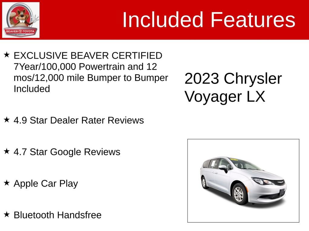 Used 2023 Chrysler Voyager LX FWD image 4