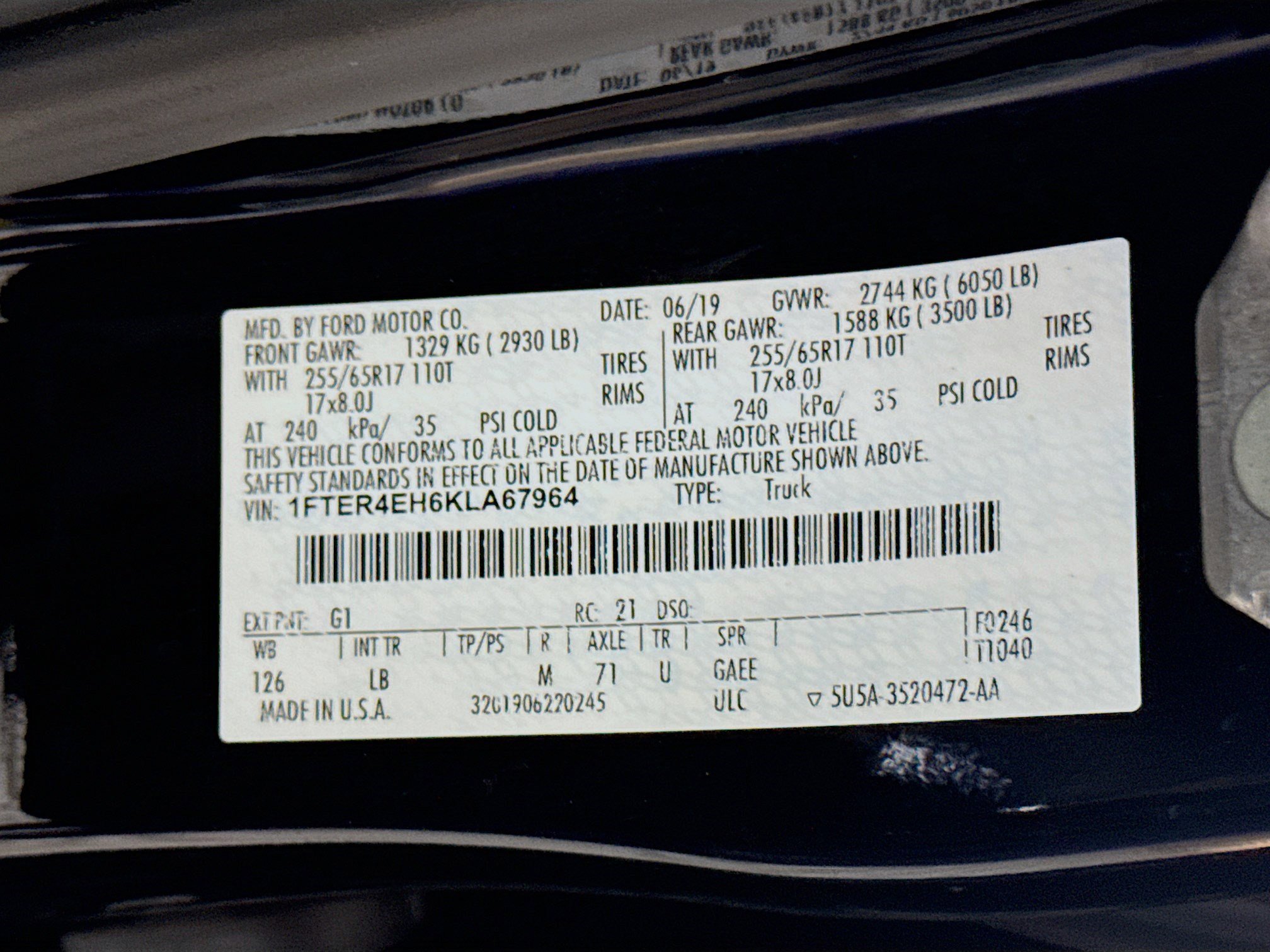 Used 2019 Ford Ranger XLT w/ Equipment Group 301A Mid image 39