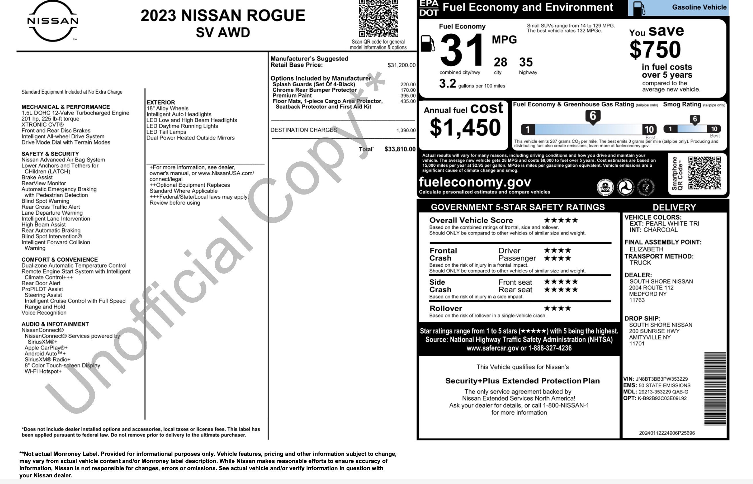 Used 2023 Nissan Rogue SV AWD/4WD image 2
