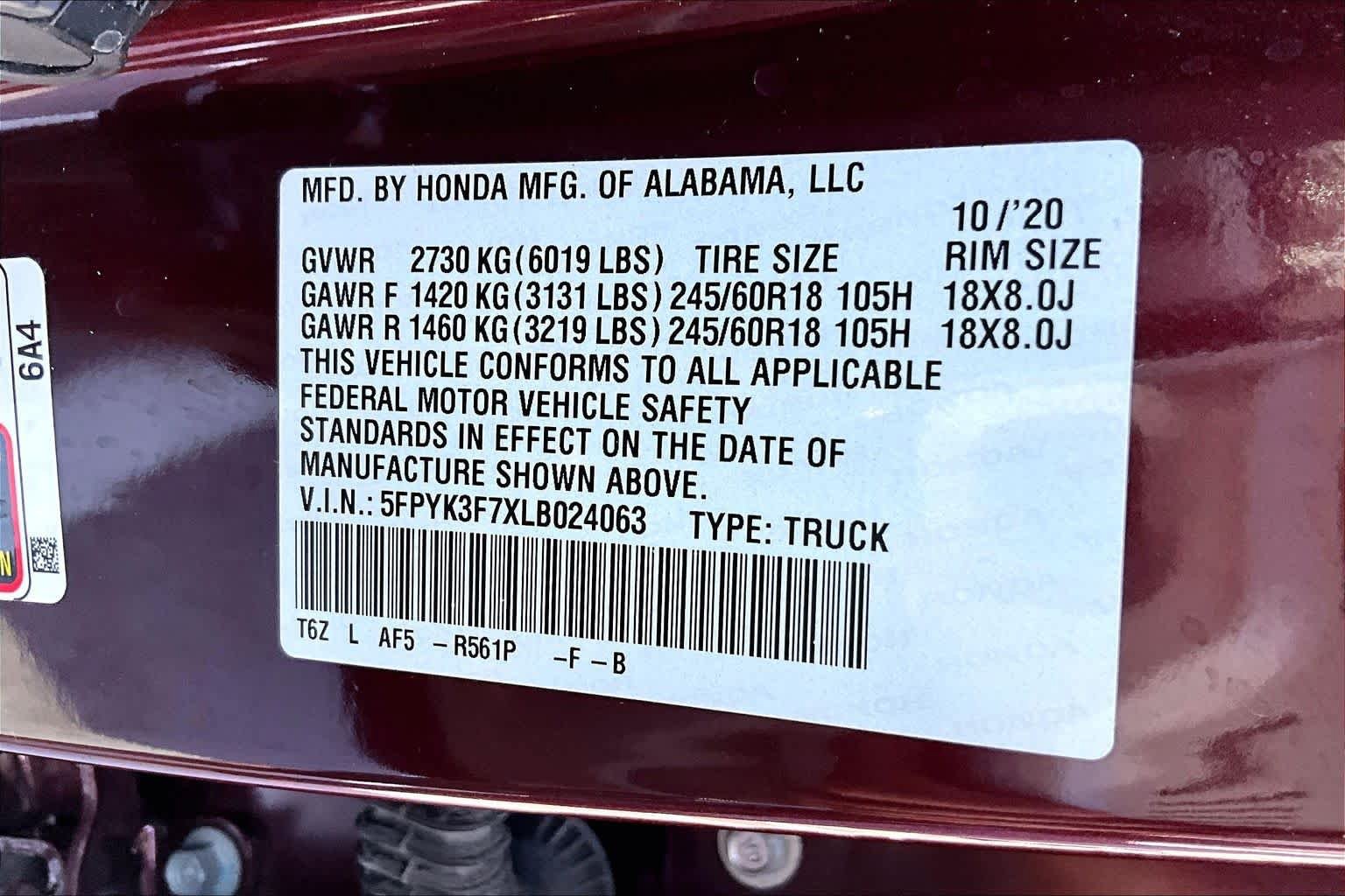 Used 2020 Honda Ridgeline RTL-E image 33