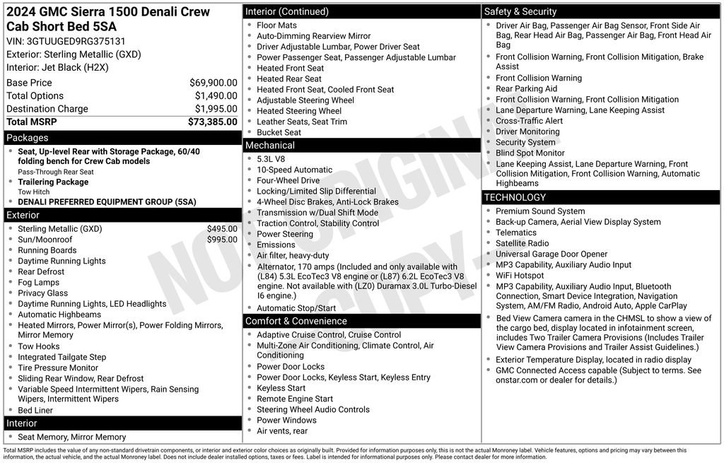 Certified 2024 GMC Sierra 1500 Denali AWD/4WD image 5
