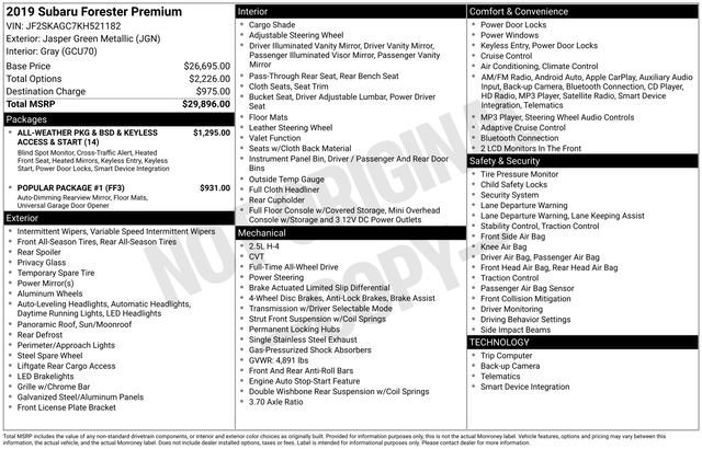 Used 2019 Subaru Forester Premium image 36