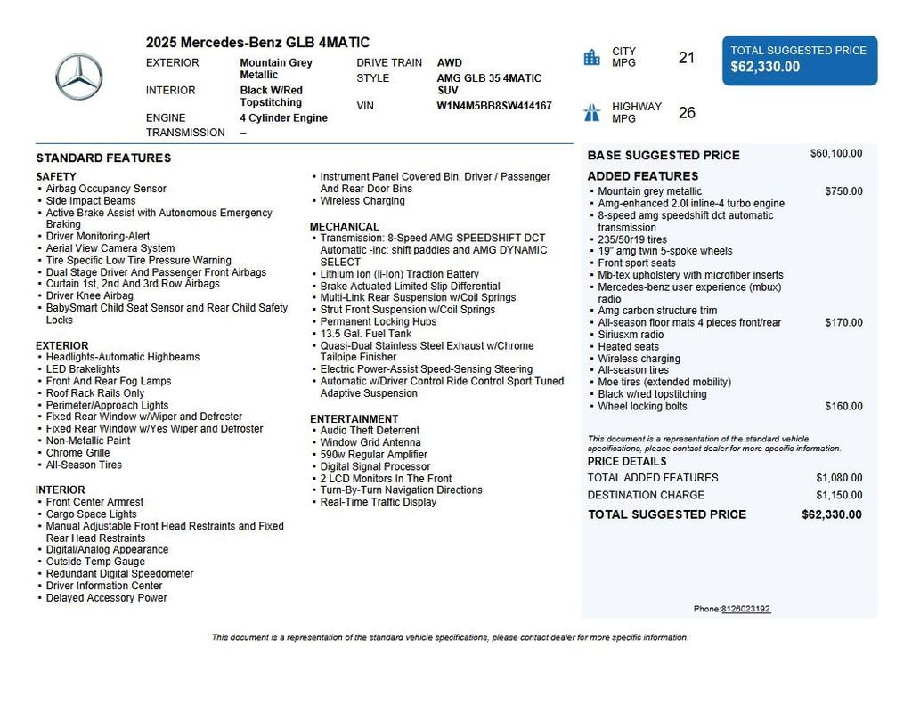 Used 2025 Mercedes-Benz GLB 35 AMG 4MATIC image 39