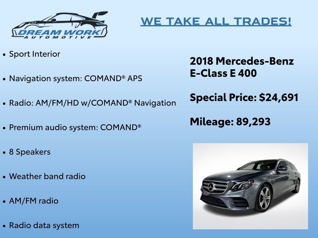 Used 2018 Mercedes-Benz E 400 4MATIC Wagon w/ Premium 1 Package image 2