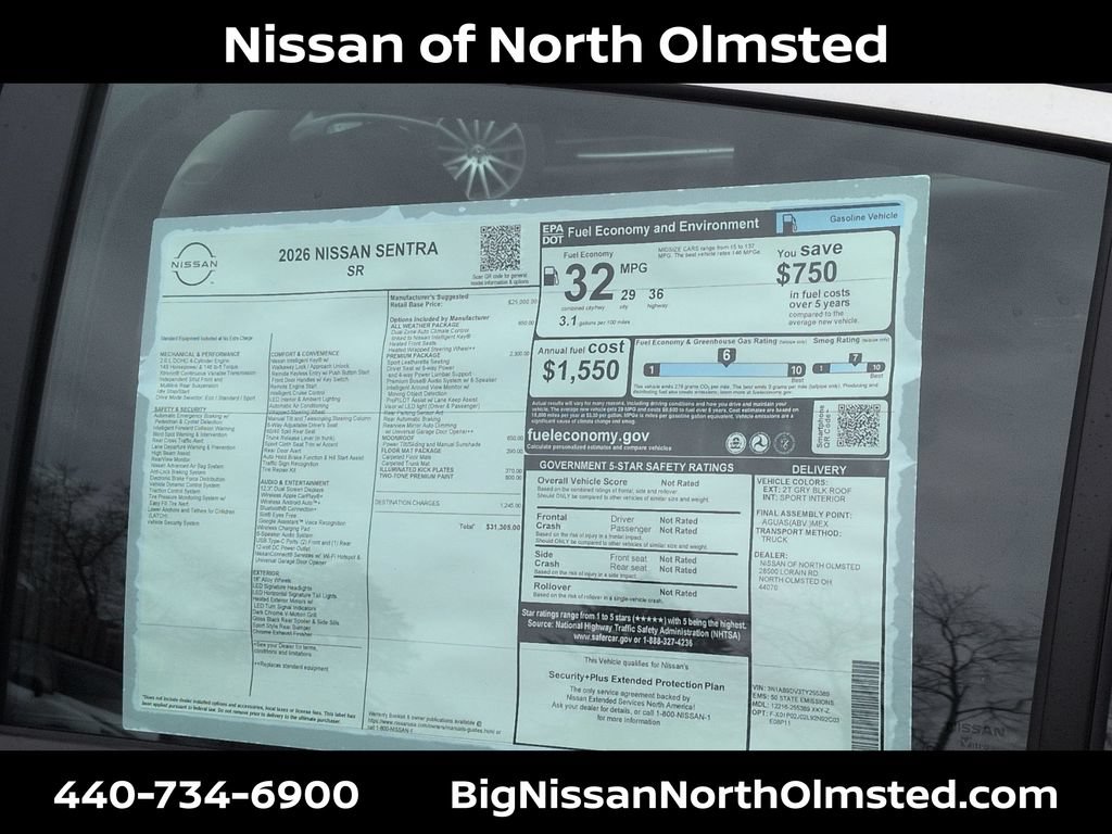 New 2026 Nissan Sentra SR w/ SR Premium Package FWD image 20