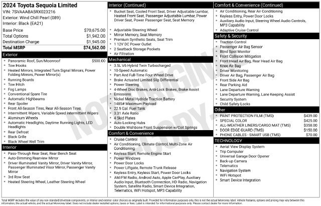 Used 2024 Toyota Sequoia Limited AWD/4WD image 24