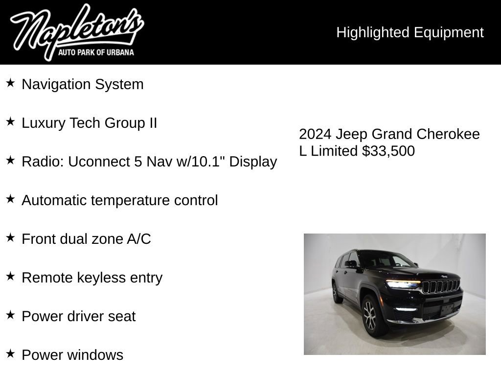 Used 2024 Jeep Grand Cherokee L Limited w/ Luxury Tech Group II image 15