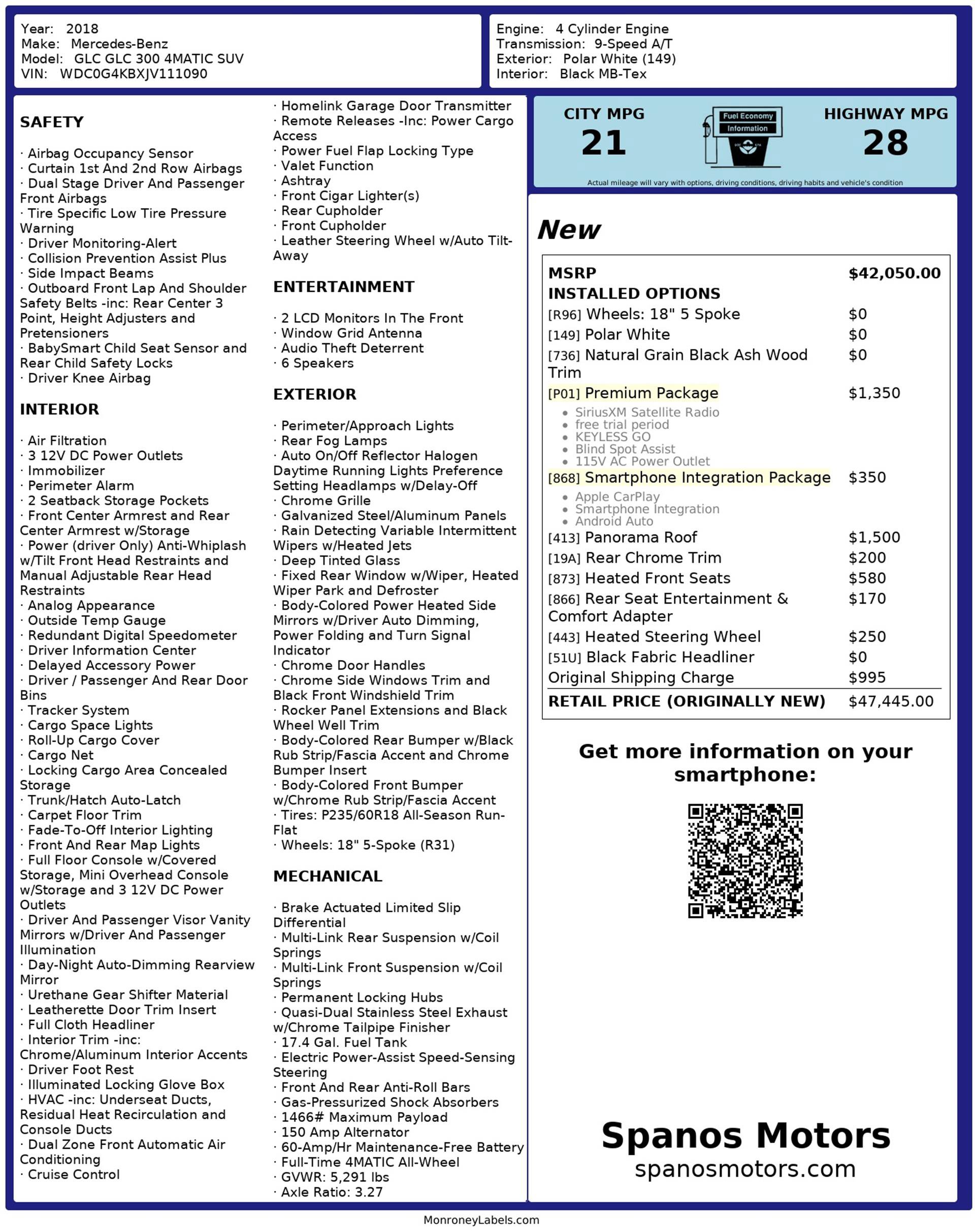 Used 2018 Mercedes-Benz GLC 300 4MATIC image 3