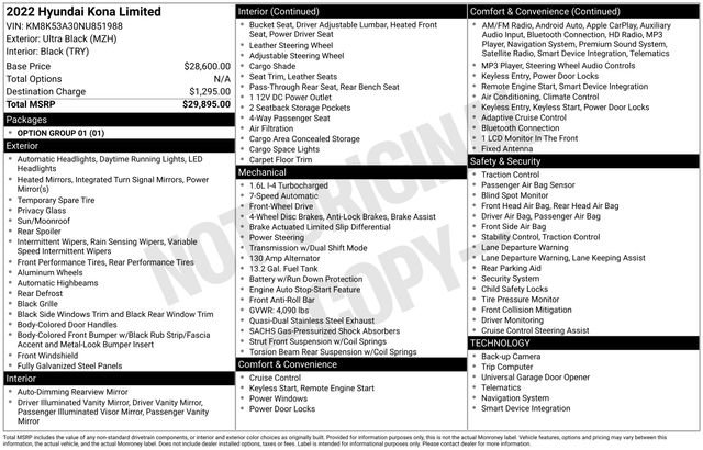 Used 2022 Hyundai Kona Limited image 45