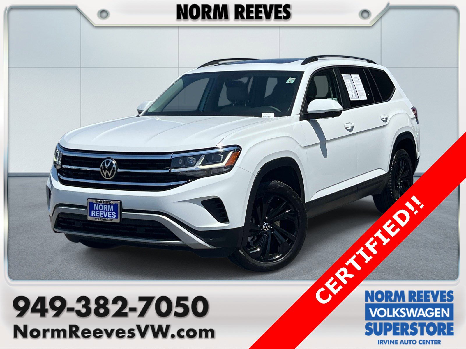 Certified 2022 Volkswagen Atlas SE