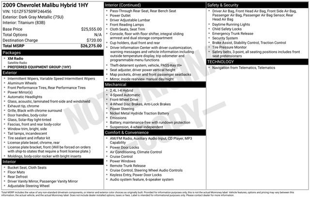 Used 2009 Chevrolet Malibu Hybrid FWD image 23