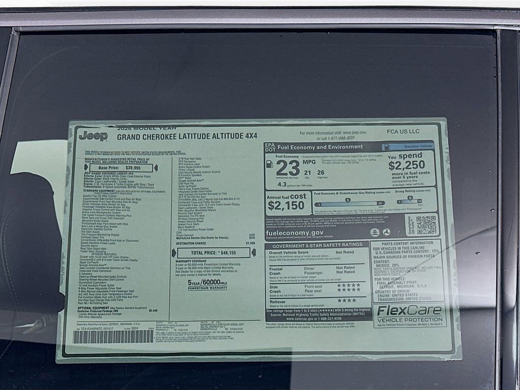 New 2026 Jeep Grand Cherokee Altitude AWD/4WD image 21