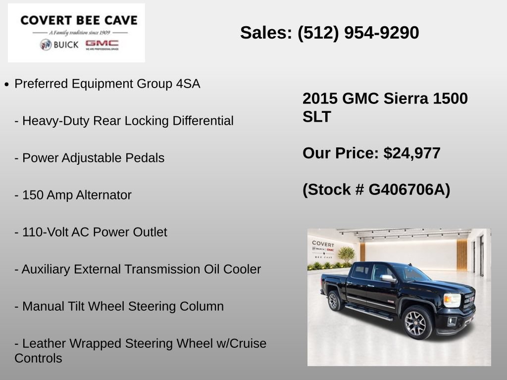 Used 2015 GMC Sierra 1500 SLT AWD/4WD image 19