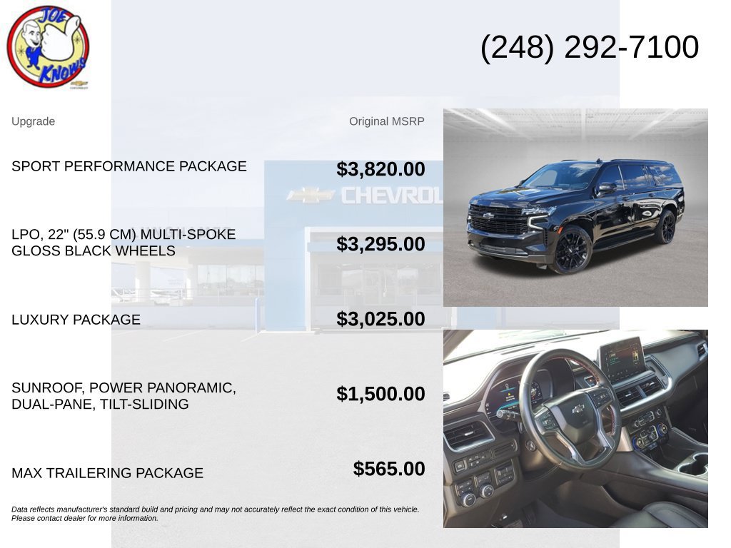 Certified 2023 Chevrolet Suburban RST w/ Sport Performance Package AWD/4WD image 5