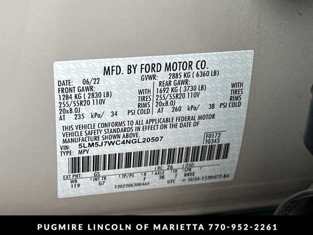 Used 2022 Lincoln Aviator Reserve w/ Elements Package Plus image 39