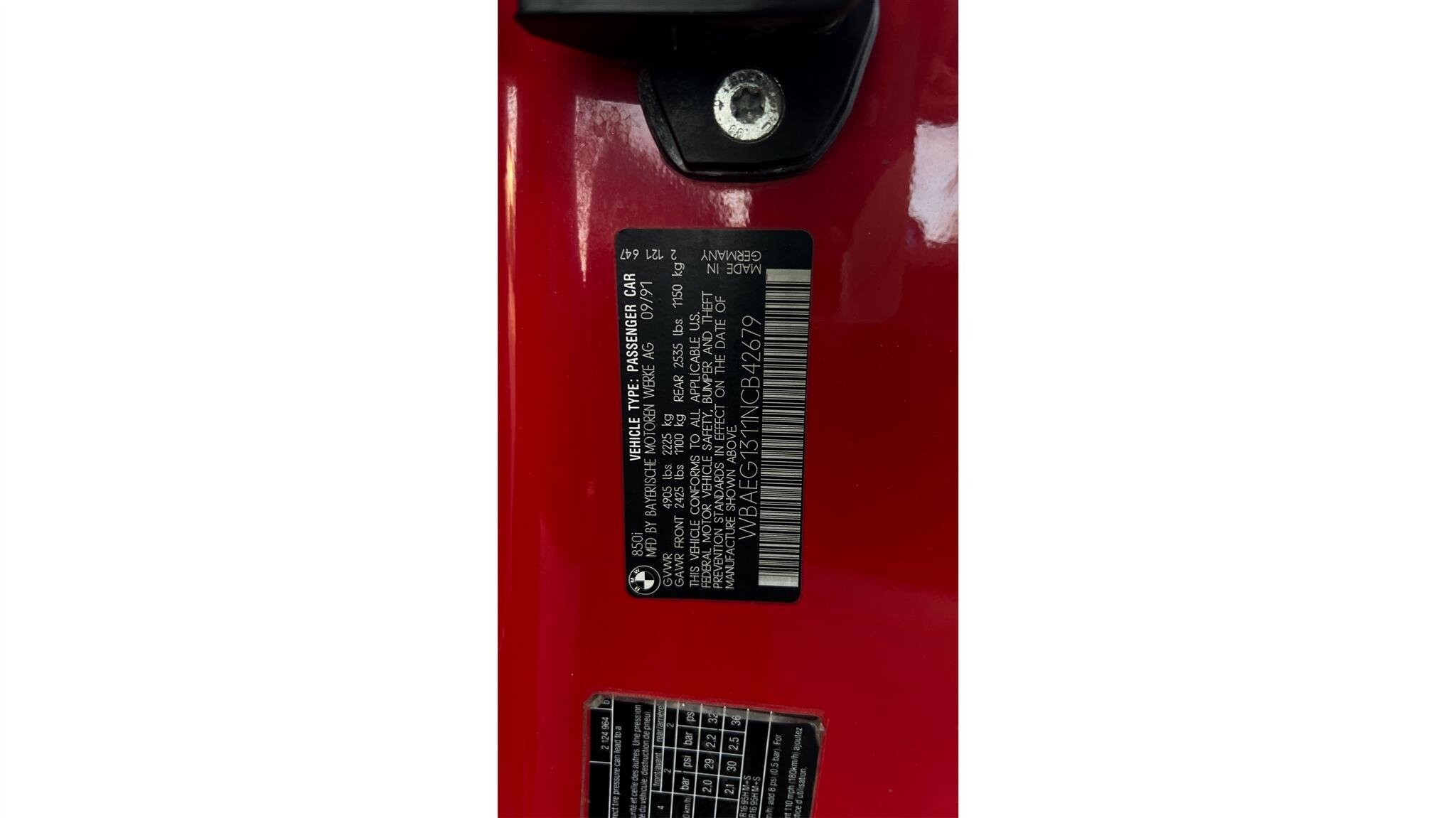 Used 1992 BMW 850i image 53