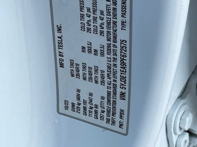 Used 2023 Tesla Model 3 Standard Range RWD image 21
