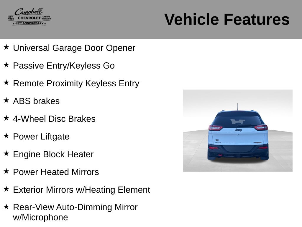 Used 2015 Jeep Cherokee Trailhawk w/ Comfort/Convenience Group AWD/4WD image 26
