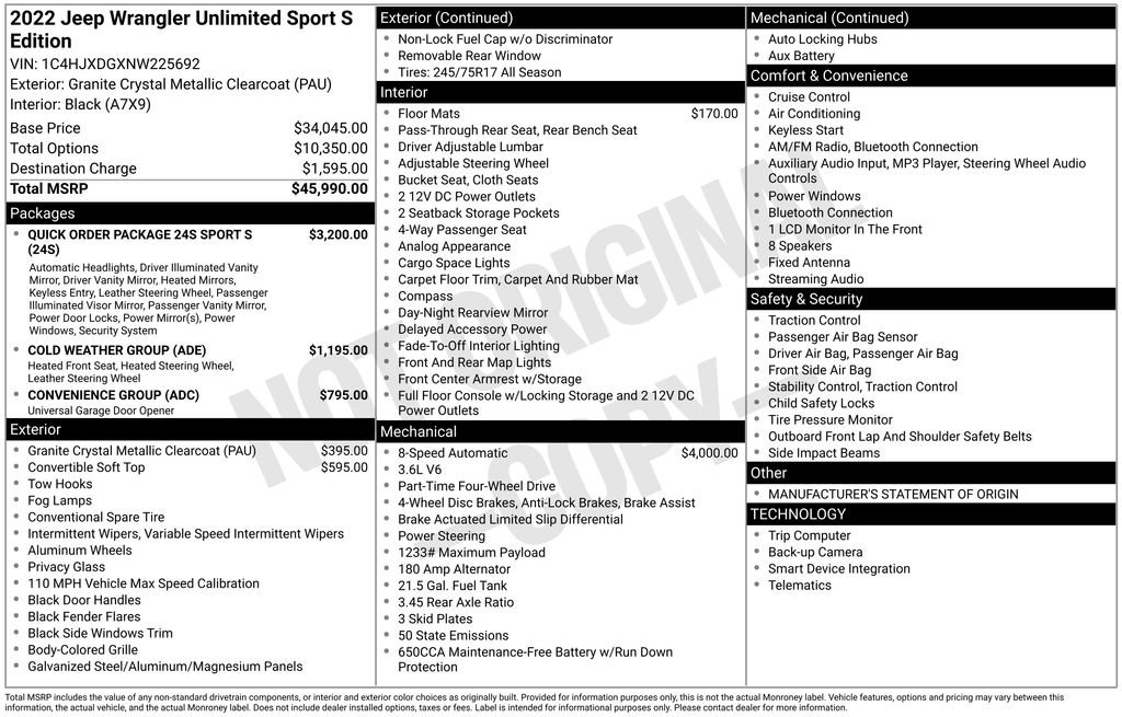 Used 2022 Jeep Wrangler Unlimited Sport image 3