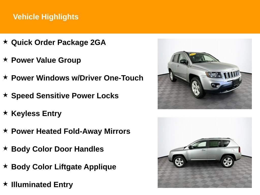 Used 2015 Jeep Compass Sport w/ Power Value Group AWD/4WD image 2