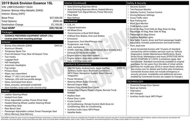 Used 2019 Buick Envision Essence image 41