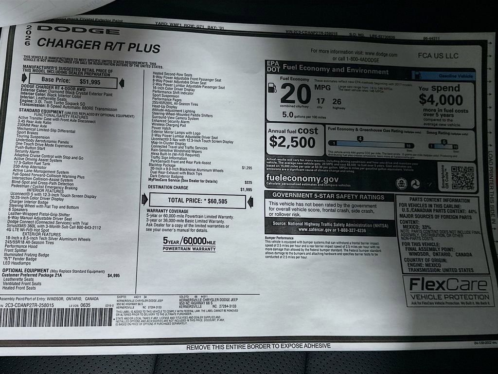 New 2026 Dodge Charger R/T AWD/4WD image 21