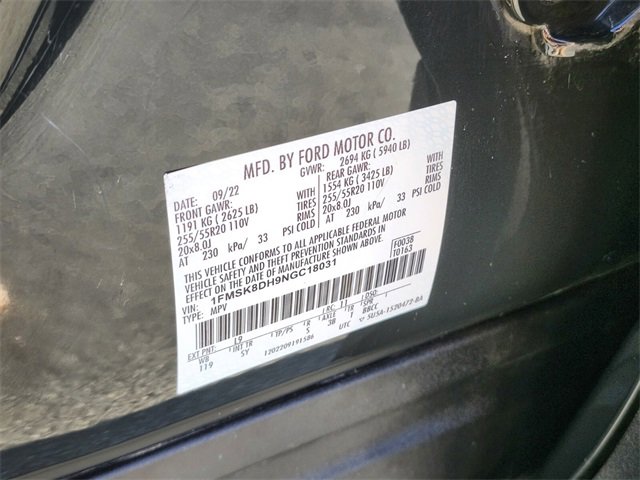 Certified 2022 Ford Explorer XLT w/ Equipment Group 202A image 36