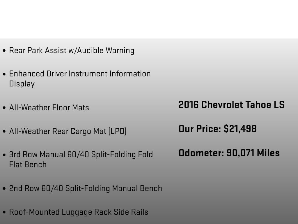 Used 2016 Chevrolet Tahoe LS AWD/4WD image 26