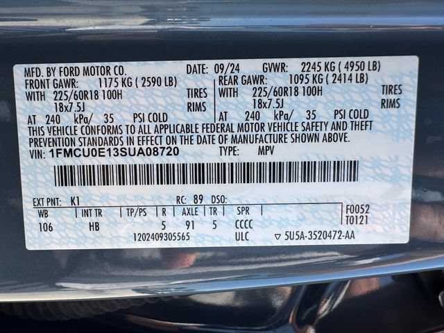 Certified 2025 Ford Escape SE FWD image 29
