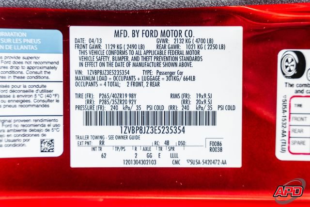 Used 2014 Ford Mustang Shelby GT500 w/ Equipment Group 821A RWD image 78