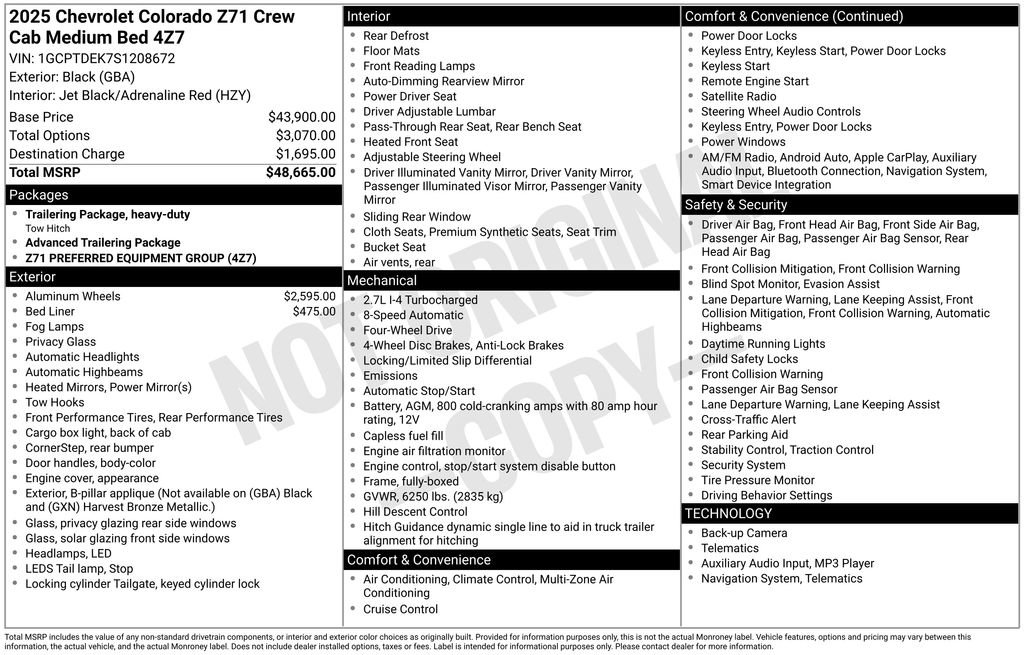 New 2025 Chevrolet Colorado Z71 image 3