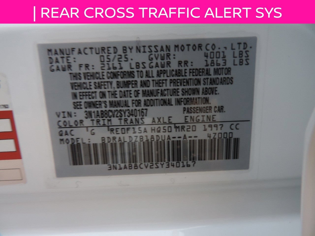 Used 2025 Nissan Sentra SV w/ Trunk Package FWD image 13