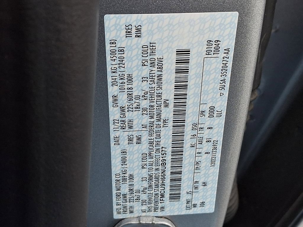 Certified 2022 Ford Escape SEL image 28