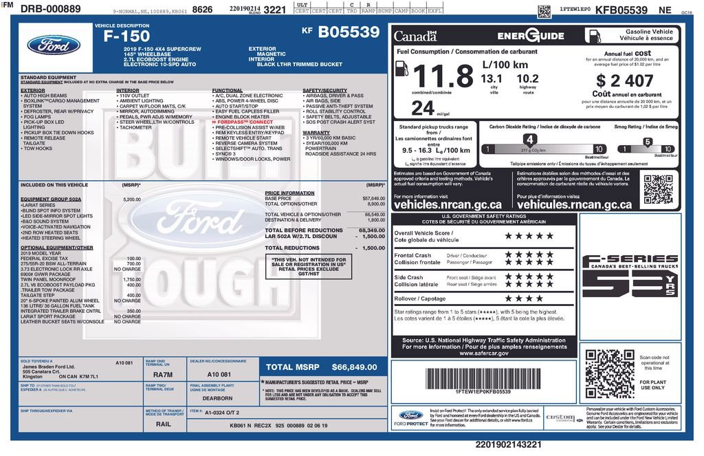 Used 2019 Ford F150 Lariat w/ Equipment Group 502A Luxury image 4