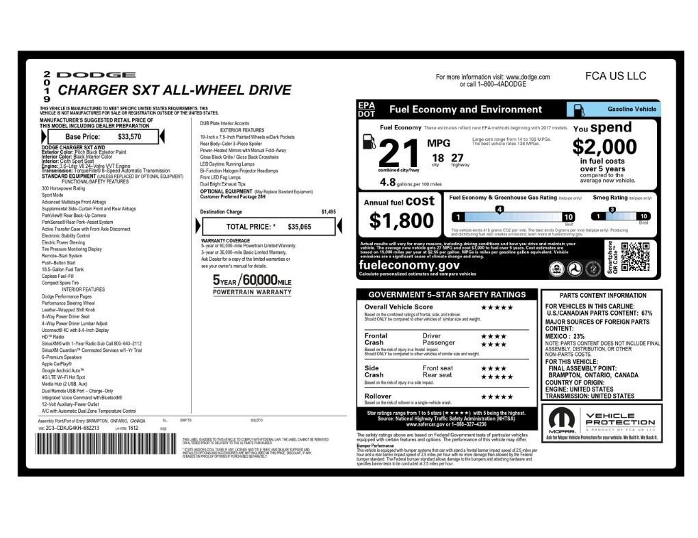 Used 2019 Dodge Charger SXT image 2