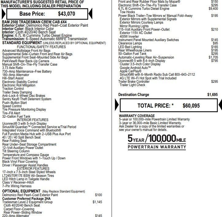 Used 2022 RAM 2500 Tradesman image 2