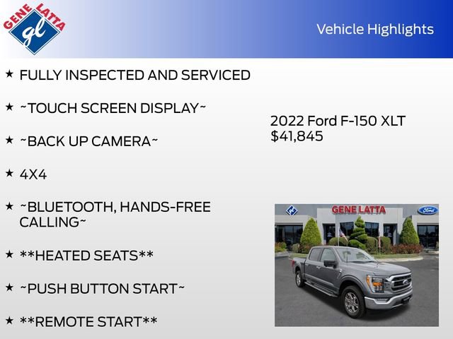 Certified 2022 Ford F150 XLT w/ Equipment Group 302A High AWD/4WD image 33