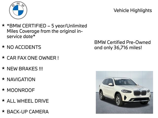 Certified 2023 BMW X3 xDrive30i w/ Premium Package image 11