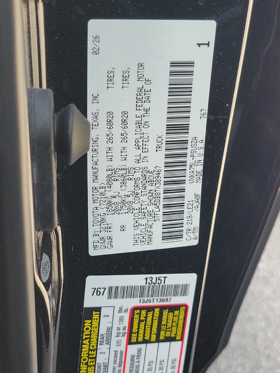 Used 2026 Toyota Tundra SR5 w/ TRD Performance Package (TMS) AWD/4WD image 31