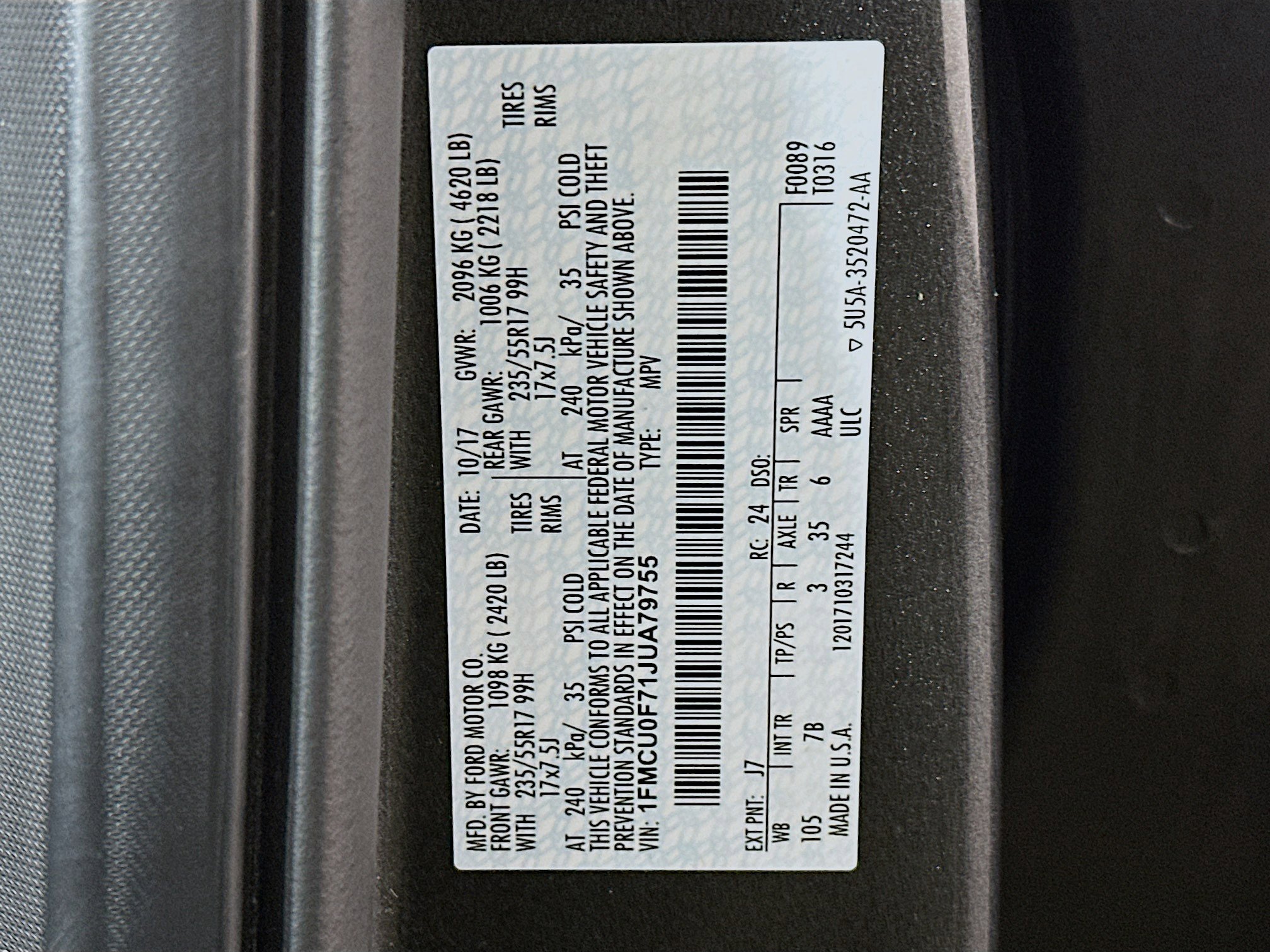 Used 2018 Ford Escape S image 12