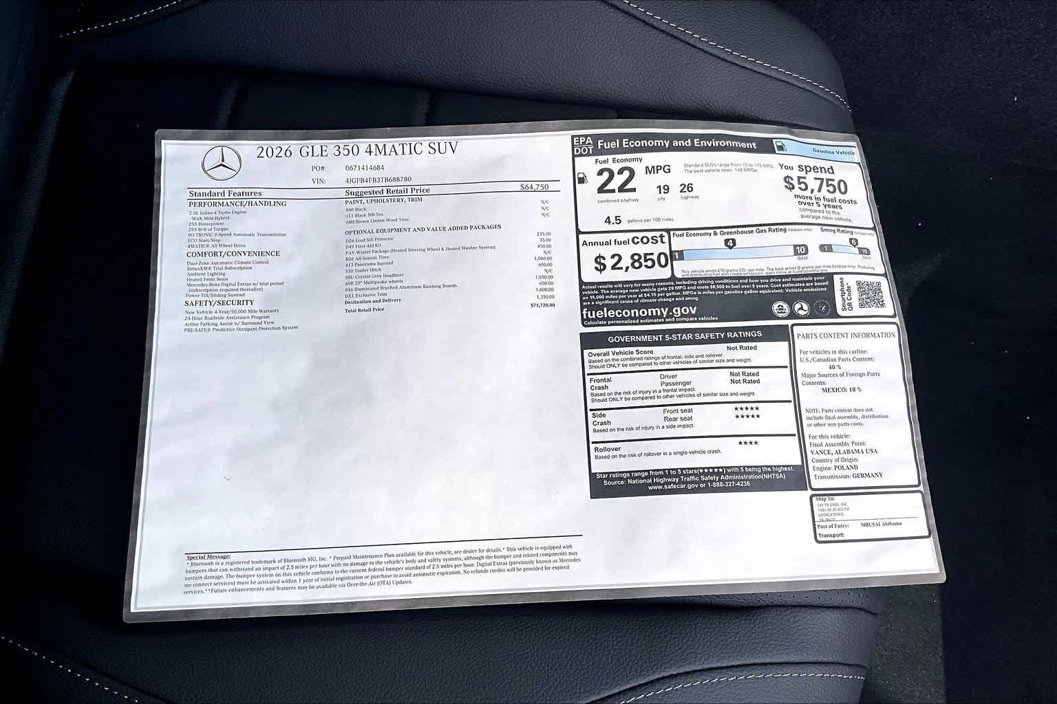 New 2026 Mercedes-Benz GLE 350 4MATIC image 21