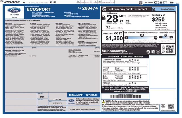Used 2019 Ford EcoSport Titanium FWD image 18