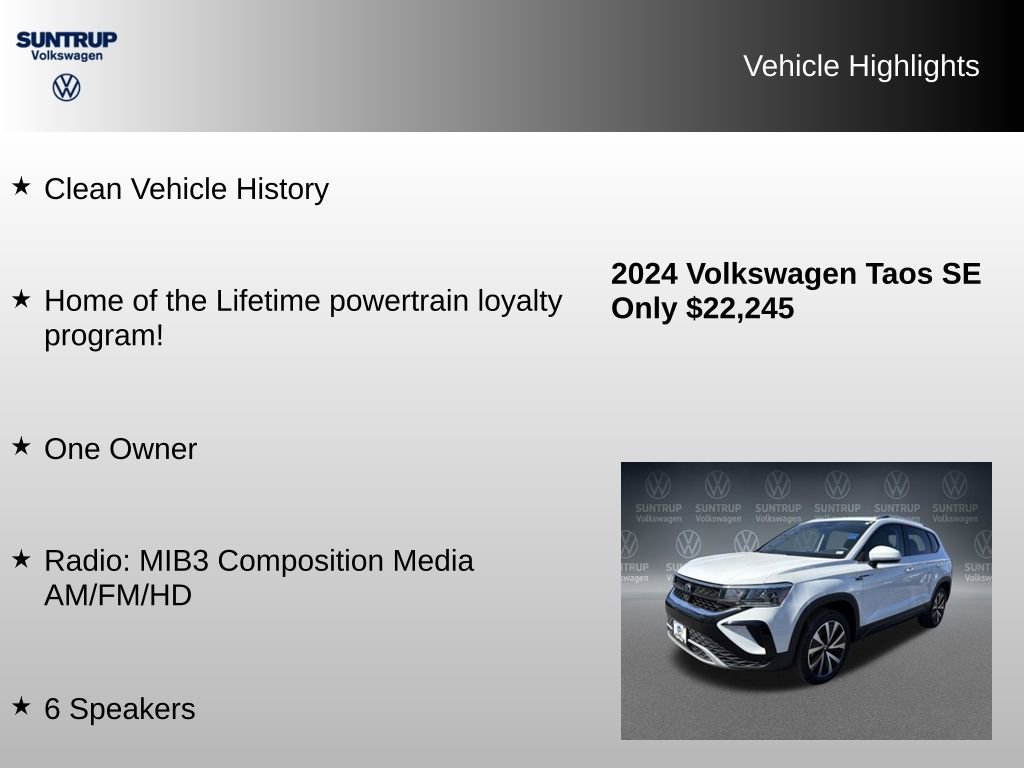 Used 2024 Volkswagen Taos SE image 7